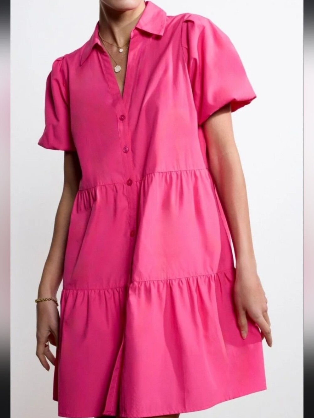 BROCHU WALKER The Havana Mini Dress hot pink Med.